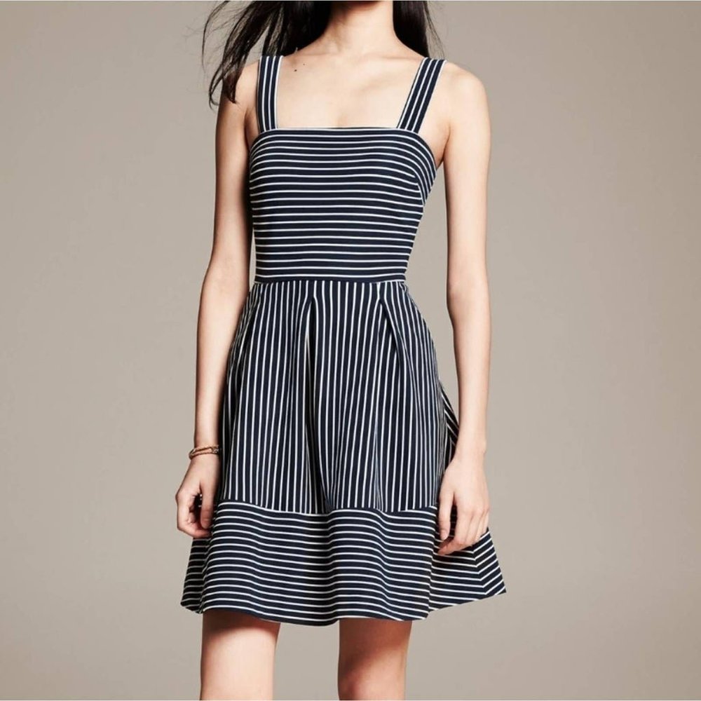 Banana Republic Blue & White striped dress